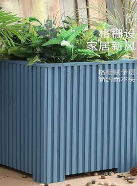 室外防腐木花箱户外庭院长方形特大号种植槽室内阳台实木种菜花盆