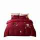 100 long velvet cotton tribute satin wedding four-piece set big red cotton 1.5m1.8m bedding sheets and quilt cover