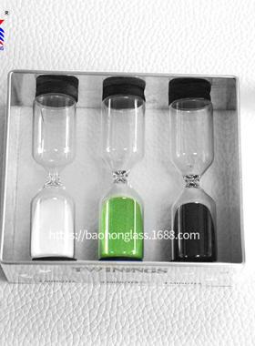 创意3/5/7分钟泡茶煮咖啡泡面金属沙漏304不锈钢流沙瓶小摆件礼品