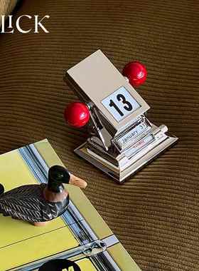 Click糖葫芦日历金属合金翻转机械台历男生女生七夕礼物万年历