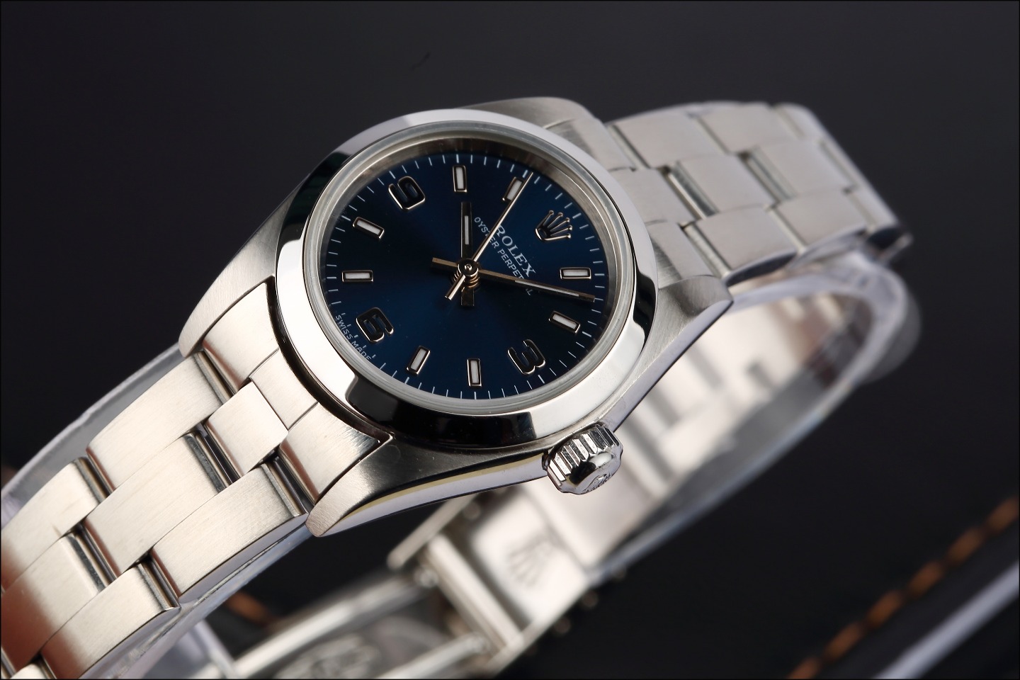 稀有款蓝盘[9.8新]劳力士蚝式恒动76080自动机械女表25mm - 图2