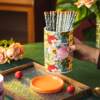Creative high-grade flower bud ceramic chopstick barrel, light luxury household drain rack, chopstick cage, knife, fork, spoon, tableware storage box
