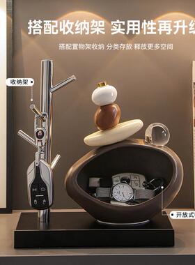 石来转钥收匙纳玄关摆入户客厅酒柜电视柜件家运居装饰品乔迁2410