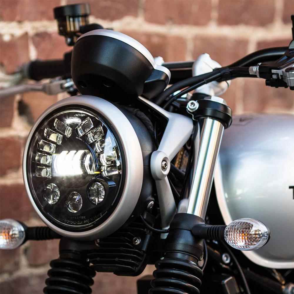 适用哈雷7寸前大灯led前照灯哈雷改装70W重力感应远近光功能 - 图0