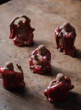 九造中国禅宗弥勒佛像装饰陶瓷带来财富和宝藏大肚笑佛客厅办公室