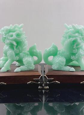 装饰摆件招财麟k71223摆件一对家居玄客办关麒厅公室装饰品摆件