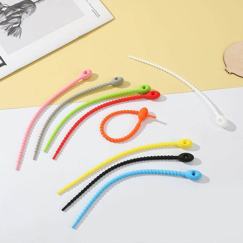 加粗矽胶扎带数据线 线收纳整理绕线 线DIY钥匙扣圈环吊饰彩色挂,淘宝优惠券,粉丝福利购,淘宝优惠卷