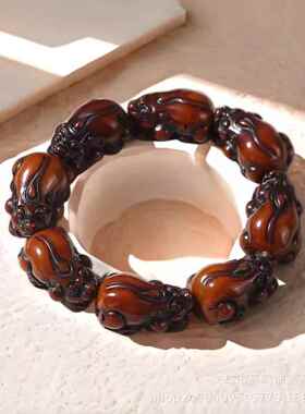 爆量每日严选八方来财貔貅手串专柜精品复古做旧男女同款树脂手链