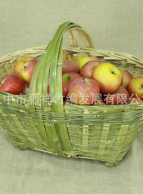 手工竹篮子挂篮手提菜篮礼品篮鸡蛋篮水果收纳竹筐喜事筐竹编竹器