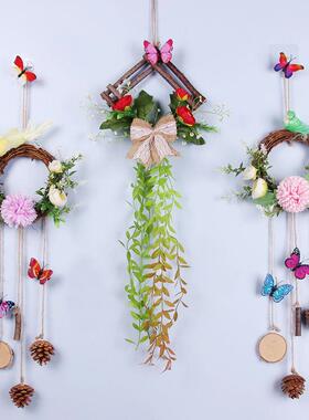 墙上装饰品挂件仿真花挂墙墙面墙饰房门餐厅房间布置家居花环壁新