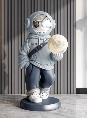 创意太空人落地摆件台灯现代家居客厅大型软装饰品轻奢风乔迁礼品