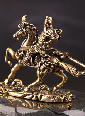 高档骑马摆关公像武财神摆件关二铜爷神像公办室件开业送礼