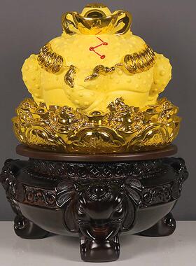 金蟾招财摆件三足蟾蜍店铺收银柜台开业礼物办公室前台高档大气装