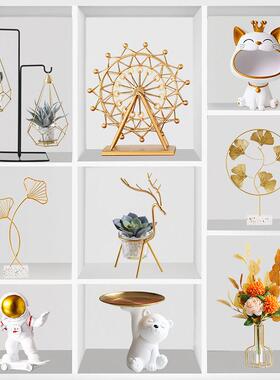 入口酒柜软装摆件家居无障碍豪华高端客厅隔断展示玻璃柜摆件简约