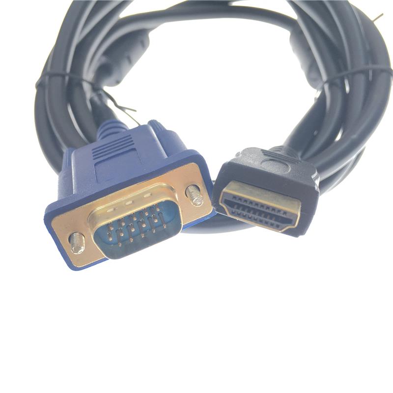 HDMI到Vga+Av电缆高清HDMI到Vga+视频左和右频道电视3Rca莲花电缆 - 图0