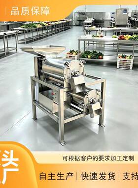 工业型双通道打浆机多级过滤分离浆果果泥精细提取加工设备