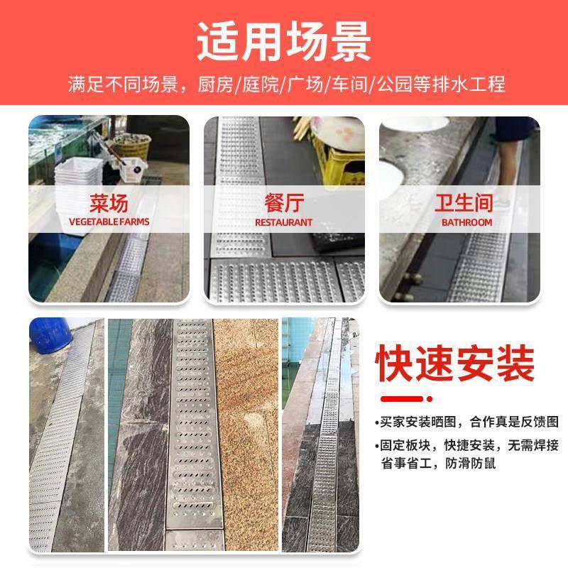 304不锈钢排水沟盖板下水道水槽屋簷防鼠防滑明沟格栅201水渠盖板,淘宝优惠券,粉丝福利购,淘宝优惠卷