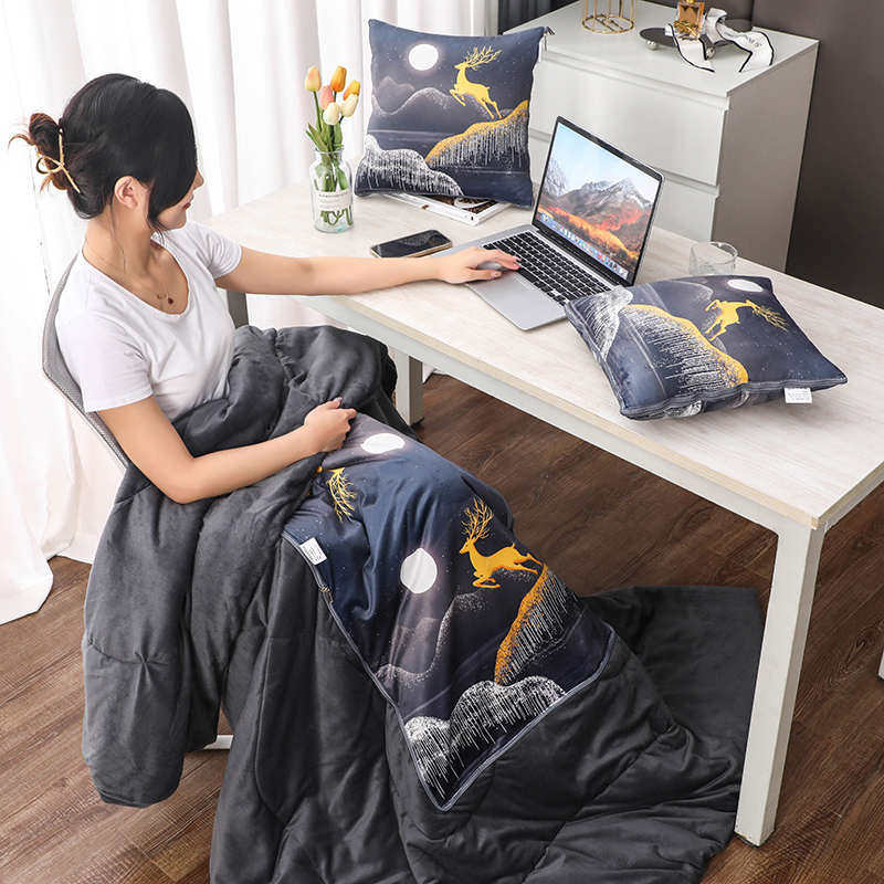 抱枕被子两用加厚二合一汽车用靠垫多功能午休毯办公室午睡枕头被,淘宝优惠券,粉丝福利购,淘宝优惠卷