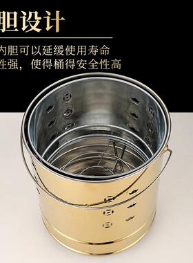 烧纸桶烧金桶不锈钢拜神烧钱纸钱筒烧香烧经化宝桶室内家用焚烧炉
