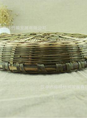 簸箕竹编米筛竹筛子收纳手工竹匾晾晒干货圆形竹制簸箕晒筐农家用
