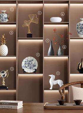 正品新中古式软摆件高档轻奢客厅酒柜电视柜茶饰室博架办公室装品