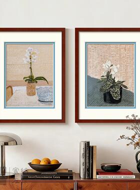 《蝴蝶兰》塞纳法式客厅装饰画沙发背景墙挂画卧室床头画餐厅壁画