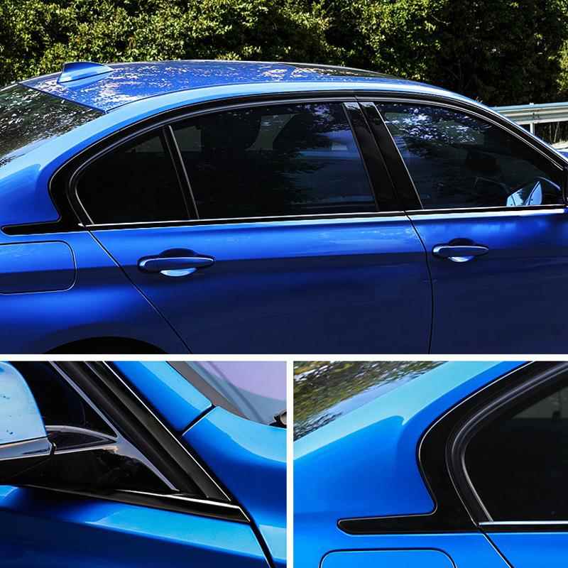 适用于宝马13-19新3系黑亮装饰条F30F35改装配件不锈钢车窗饰条 - 图2