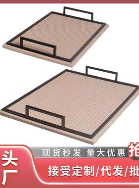 工厂直销编制长方形皮革托盘现代简约酒店餐厅家用收纳托盘摆件
