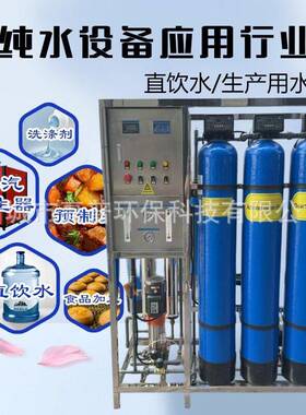 0.5T三版反渗透净水设备去除水中杂质细菌重金属适用于饮料用水