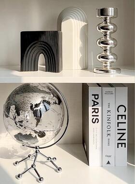 现代客厅酒柜抽象条纹艺术装饰摆饰高档个性小众样板间摆设