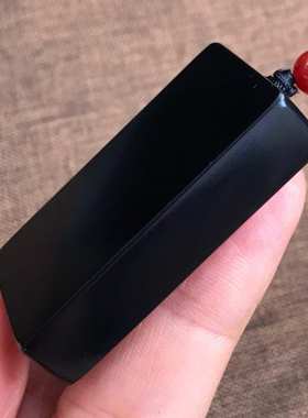 墨玉平安无事牌细料方牌玉牌平安牌真玉男女吊坠