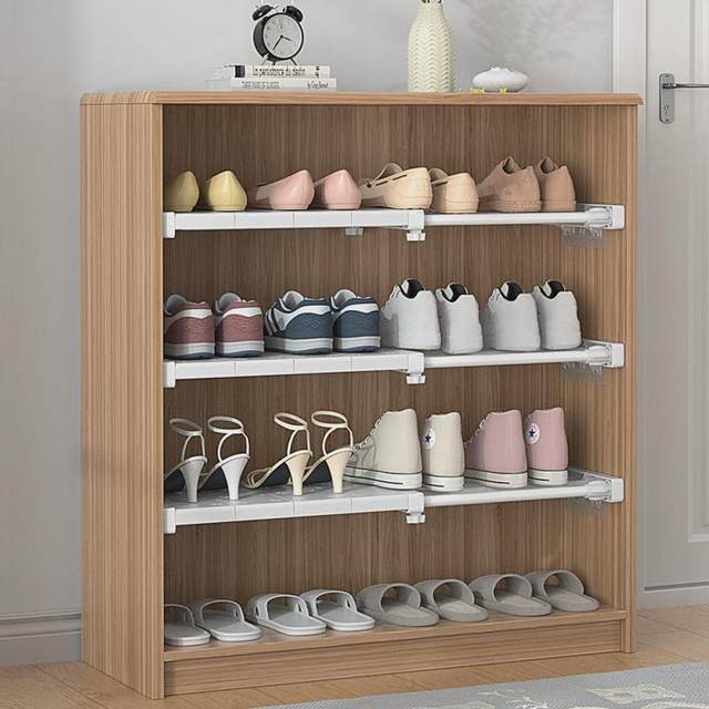 Door shoe cabinet fault storage and finishing shelf wardrobe partition layer without punching cabinet compartment storage rack