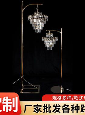 路引类头冰条水晶铁晶艺引灯饰水挂路钩婚礼迎宾摆件百合三花树灯