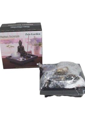 YD50中式禅意树脂佛像沙盘香薰烛台 家居装饰用品工艺品沙摆