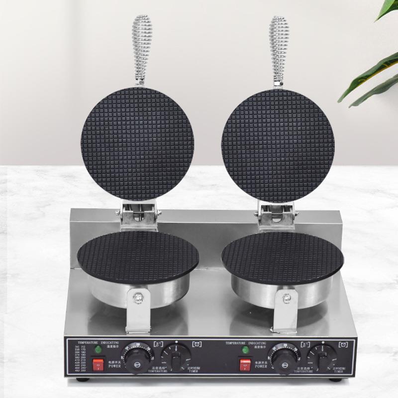 Double-head egg roll machine commercial electric baking pan ice cream crust shrimp crackers crispy machine boiler electric heating ice cream crust stall