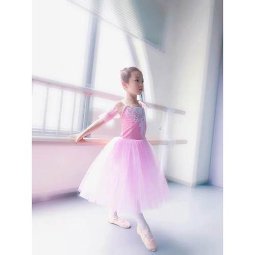 高档儿童专业芭蕾裙舞演成出服人现代舞长款纱纱裙表演裙女童蓬蓬 - 图0