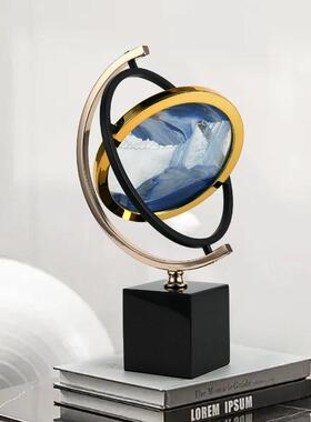轻奢地球仪摆件桌面客厅办公室书桌家居入户玄关装饰酒柜艺术摆设