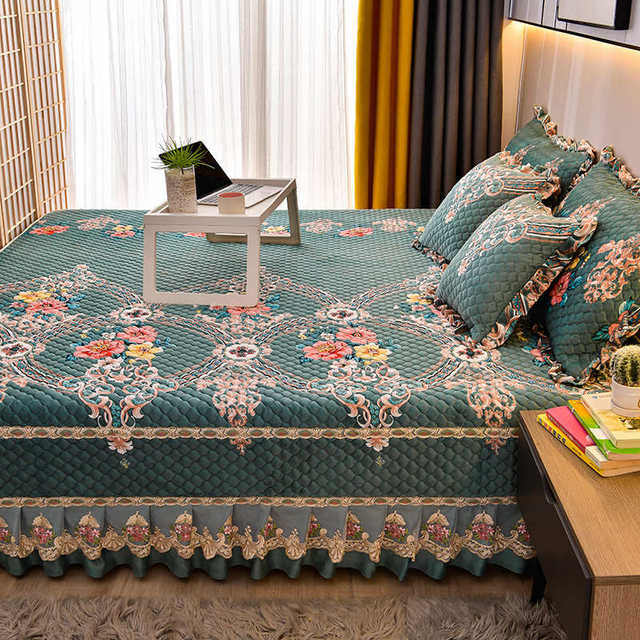 Special bed sheets for Autumn and Winter Crystal Velvet Tatami Bed Cover Rural Rural Large Kang Cover Kang Single Anti-Slip Can be customized