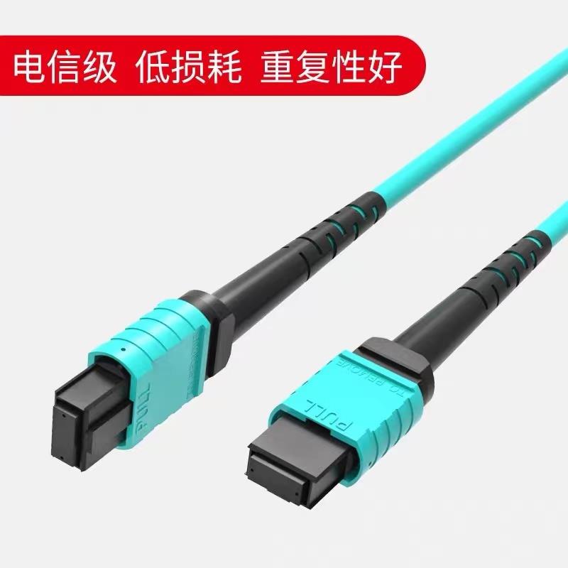 MPO-MPO8芯12芯万兆多模40G/100G集束光纤跳线IDC数据中心LC/ OM3 - 图0