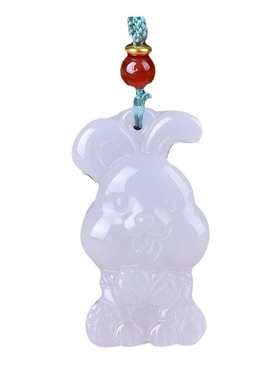 玉石公平白玉坠天然挂件安吞金阿富汗扣锁兽玉醒狮祥云青白玉佛吊