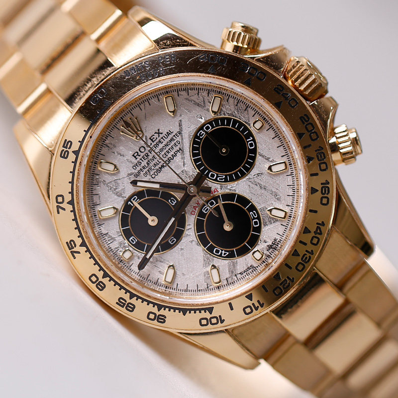 9.8新/全套 劳力士迪通拿陨石堤116508自动机械18K黄金男士手表 - 图2
