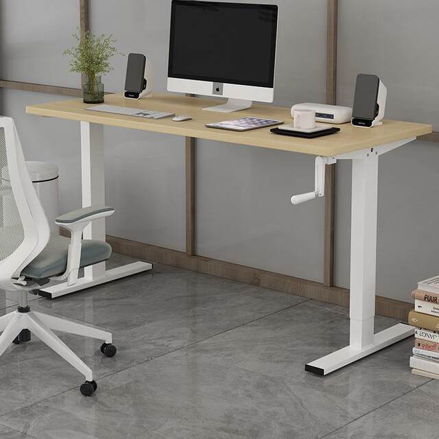 Hand-crank lift table, movable table stand, can be used as an office workbench, electric computer desktop, 732 table, suitable for learning homework