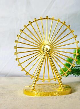金属合金迪拜摩天轮装饰品可以旋转家庭窗户，书房装饰工艺品送朋