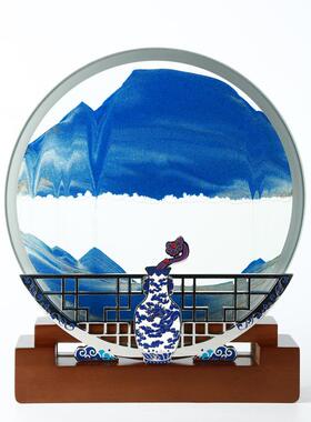 正品乘风浪破流画 沙画摆件高感创意沙漏客厅办级公室装饰毕业礼