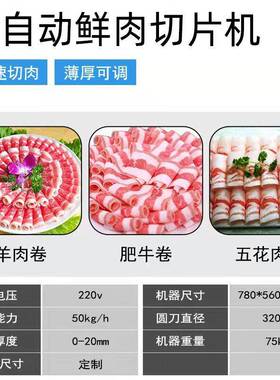 山东奥美食品机械 智能化连续式猪肉牛肉切片机 适用范围广
