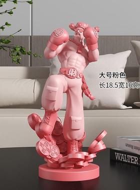 爆款高档招财肌肉武财神爷摆件客厅乔迁新居搬新家礼品店铺前台装