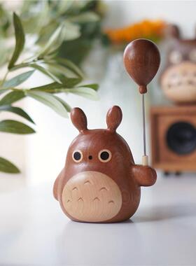 Joe的小作坊龙猫无脸男气球配件原木手持装饰一颗气球 雨伞配饰