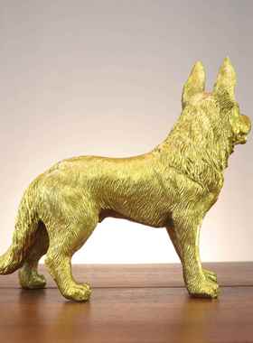 铜狗 十二生肖狗 铜富贵狗 家居店铺工艺品摆件 铜站狼狗