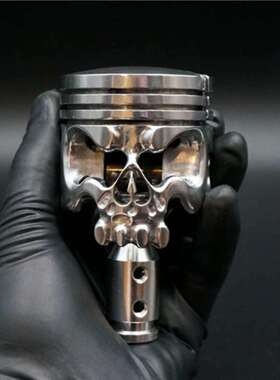 跨境新品Shift knob made from motorcycle piston骷髅汽车换挡杆