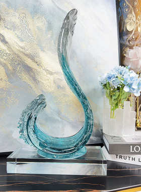 风生水起摆饰客厅玄关家居招财乔迁装饰品酒柜祈福酒店开业家居办